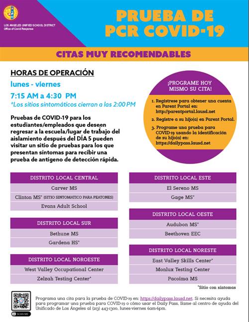 COVID PCR Testing Spa